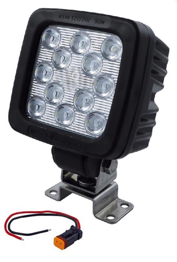 Arbeitsscheinwerfer LED mit Stecker 110 x 110mm 4000lm