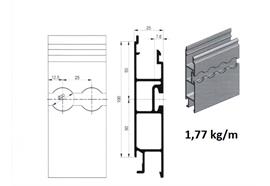 Bordwand mitte 25 x 100 elox L= 6300mm Airline