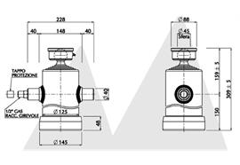 Kippzylinder 5-stufig H = 840 mm