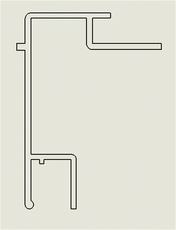 Rahmenprofil 18 x 115 mm eloxiert L=7500mm