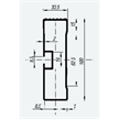 Seitenschutzprofil 30 x 100 gerippt elox L= 6000 mm | Bild 2