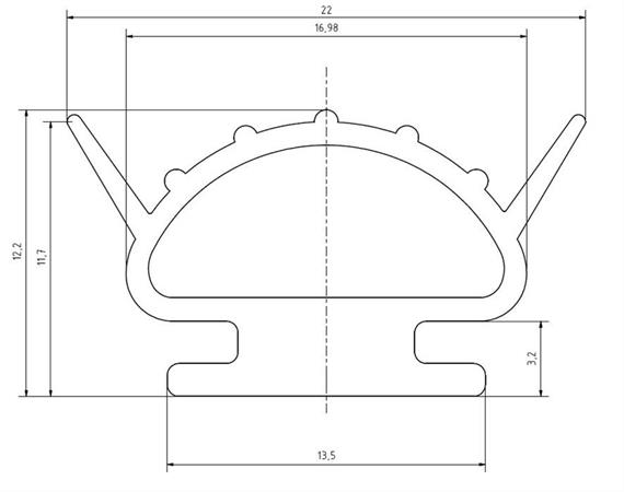 Türdichtgummi für Portaltür und Seitentür Aluteam Kofferaufbau